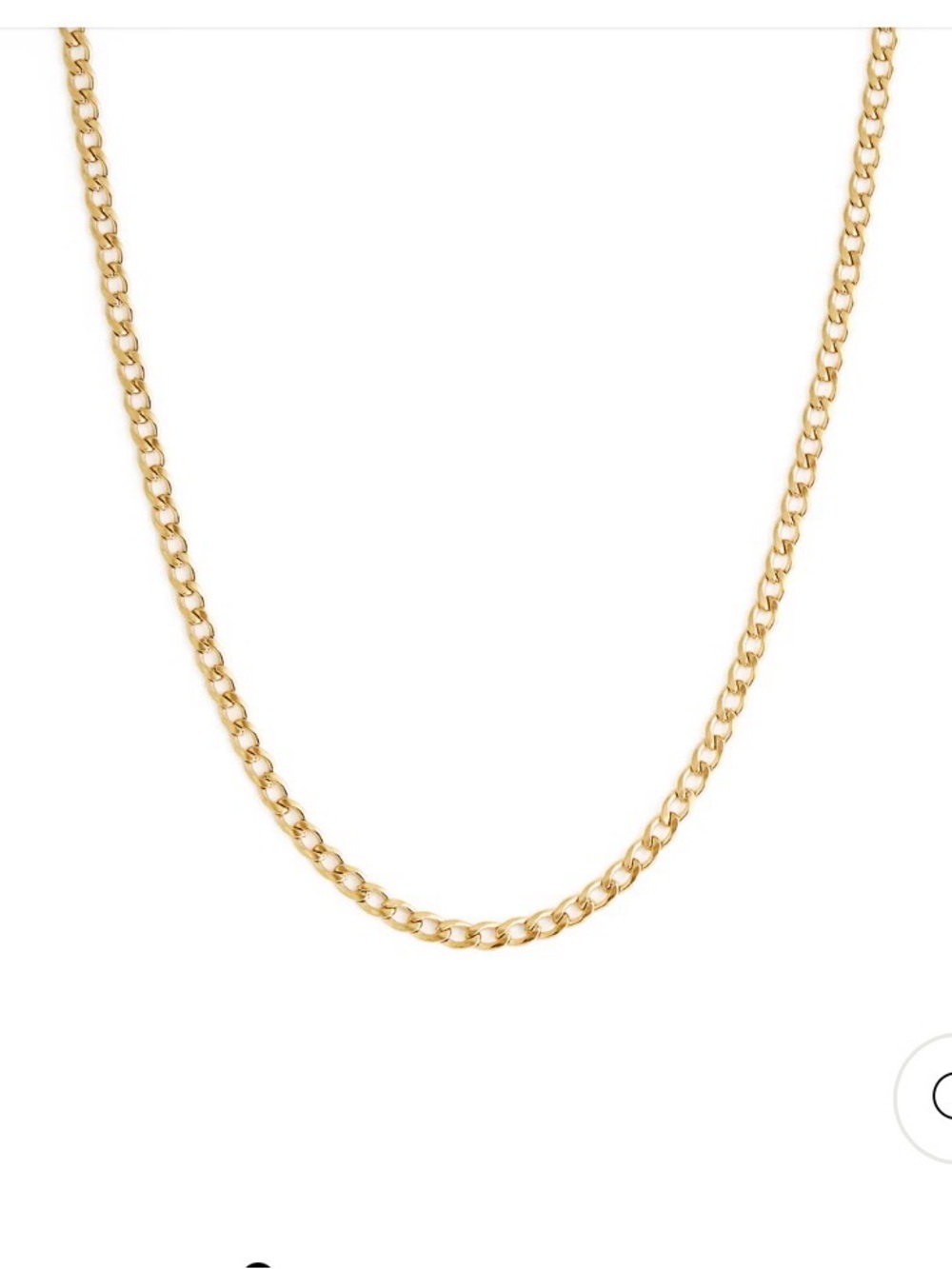 Tommy Hilfiger Polished Gold Curb Chain Necklace